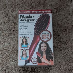 Red Ceramic Hair Straightening Brush
